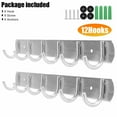 thumbnail image 5 of 12 Hooks Wall Mount Key Bag Towel Rack Hanger Holder Coat Robe Hat Clothes Rack, 5 of 5