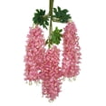 thumbnail image 2 of Injueey 12 piezas Durabilidad duradera - Vid de glicinia falsa para decoración Bajo mantenimiento Elegante hotpink Type2 NO2, 2 of 6