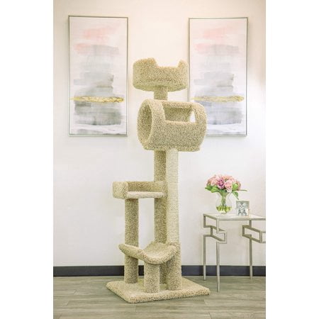 New Cat Condos 140003- Arbre à Chat en Bois Massif, Beige