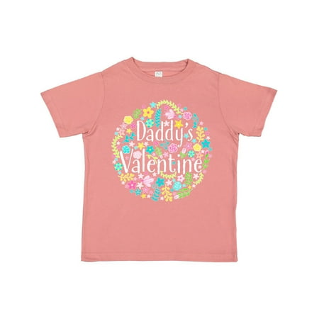 

Inktastic Daddy s Valentine with Flower Circle Gift Toddler Boy or Toddler Girl T-Shirt