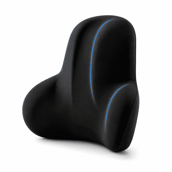Generic Memory Foam Lumbar Support Pillow, Ergonomic Back Cushion for Office Chair, Car Seat, Sofa, Relieve Lower Back Pain, Breathable Soft Cover for Sitting Comfort