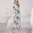 thumbnail image 3 of Goofa Hand Drawn Snake Printed Women’s 2 Piece Pajama Set Super,Pajamas Women's Long Sleeve Sleepwear Soft Button Down Loungewear Pjs Lounge Set Nightwear-, 3 of 9