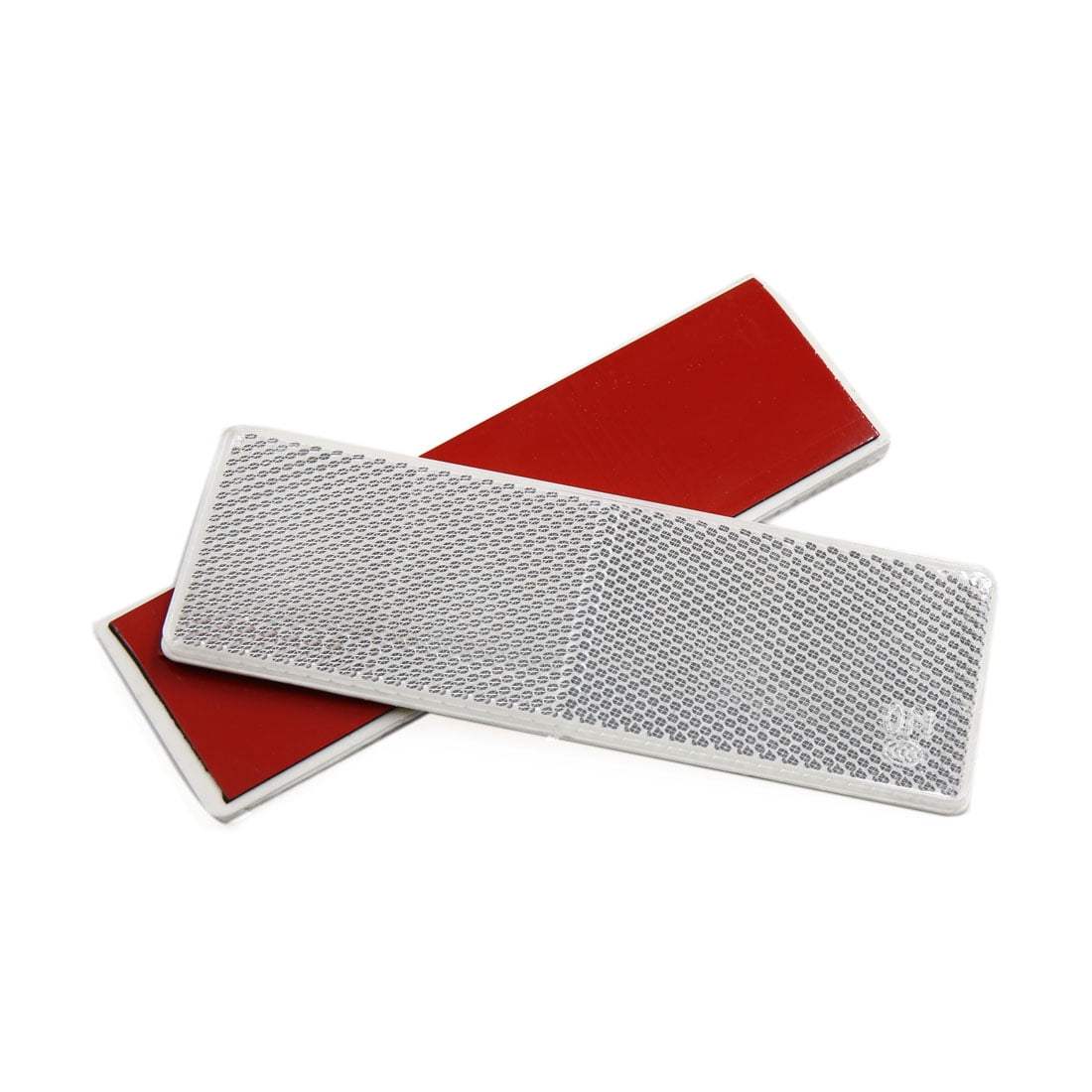 Unique Bargains 10Pcs White Plastic Car Vehicle Rectangle Reflector Warning Plate Stickers