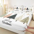 thumbnail image 3 of Feelyou Chic Xmas Tree Bed Sheets for Boy, Cartoon Snowflake Plant King Sheets, Fashion Winter Christmas Sheet Set, Luxury Bedroom Decor, 4-Piece, 3 of 7