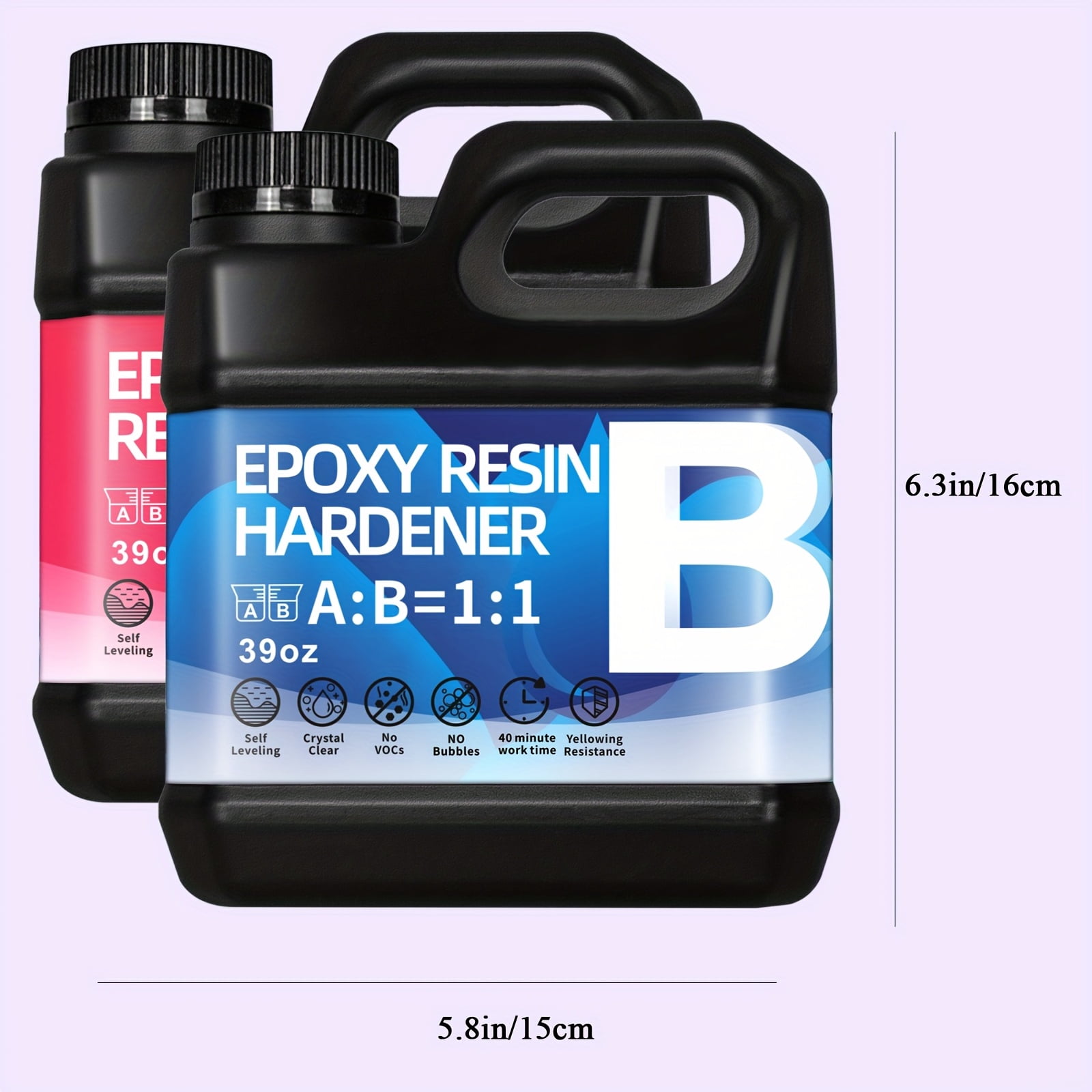 Fast Curing 546oz Epoxy Resin – Crystal Clear Epoxy Resin Kit, 7 Sets. Self-leveling, high-gloss, non-yellowing and bubble-free casting resin with 1:1 volume ratio. Ideal for craft making, tabletop p