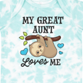 thumbnail image 4 of Inktastic My Great Aunt Loves Me with Sloth and Hearts Boys or Girls Baby Bodysuit, 4 of 5