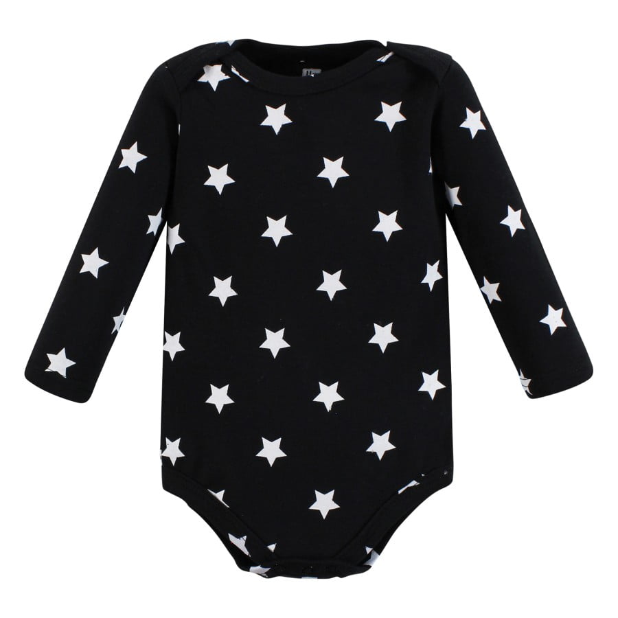 Hudson Baby Cotton Long-Sleeve Bodysuits, 7-Pack, Newborn-24 Months