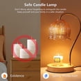 thumbnail image 3 of GEEZO Fragrance Candle Warmer Lamp with 2 Bulbs Electric Candle Warmer with Timer & Dimmer for Home Decor Wax Melt for Small Large Size Jar Candles Retro Wooden Base, 3 of 7