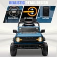 thumbnail image 5 of 12V Powered Ride on Car, Ford Bronco Raptor Ride on Toys with Remote Control, Battery Powered Ride on Trucks with Bluetooth Music, LED Light, Kids Car Electric Vehicle for Boys Girls Gifts, Blue, 5 of 8