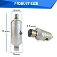 thumbnail image 3 of Pulcherflow Universal Catalytic Converter 2.5 inch Inlet/Outlet with Heat Shield Stainless Steel Federal EPA, 3 of 5