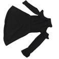 thumbnail image 2 of Vestido corto de corte A Nikou con hombros descubiertos manga larga acampanada color negro talla L, 2 of 15