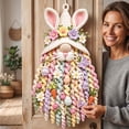 thumbnail image 6 of Easter Crochet Kit for Spring Front Door Hanging Decor, DIY Bunny Wall Art with Carrots Eggs and Flowers, Yarn Craft Set for Home Party 14 Inch, 6 of 7
