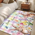 thumbnail image 4 of Colorful Easter Area Rugs 3'x5', Washable Small Throw Rugs for Living Room Bedroom, Sprng Watercolor Bunny Tulip Flower Plaid Indoor Outdoor Rug Non-Slip Low Pile Carpet Runner Reversible Floor Mats, 4 of 8