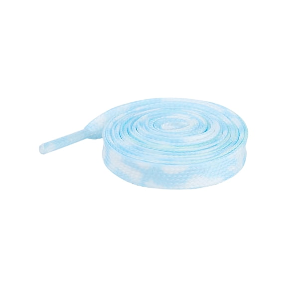 INSPIRE CHIC 2 Pair Flat Colorful Shoelaces Tie Dye Shoe Laces for Sneakers Boots Blue 100cm/39.37"