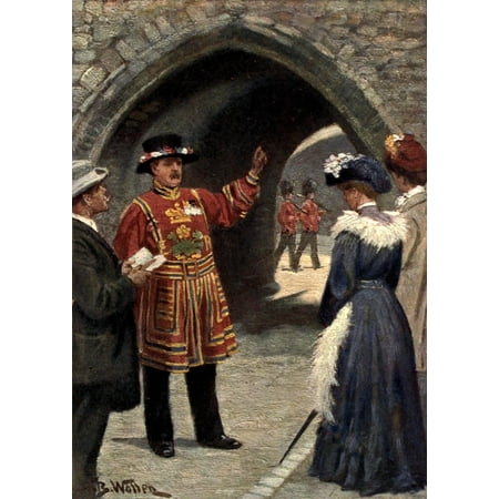 Living London 1902 Beefeater Canvas Art - William Barnes Wollen (24 x 36)