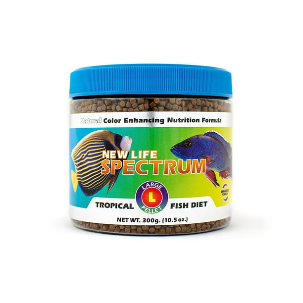 New Life Spectrum Tropical Fish Diet Fish Food Pellets, Large (33.5mm