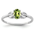 thumbnail image 4 of 925 Sterling Silver Rhodium-Plated Peridot Ring Size 10, 4 of 6