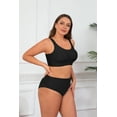 thumbnail image 3 of Qylux Women's Wireless Comfort Bras - Seamless Full Coverage Everyday T-Shirt Bra - Plus Size Soft Padded Bralette,Black,M, 3 of 10
