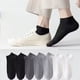 thumbnail image 3 of Xiao Hua Calcetines invisibles para hombre (8 pares), de algodón puro, antideslizantes, cortos, cómodos y transpirables, color negro., 3 of 4