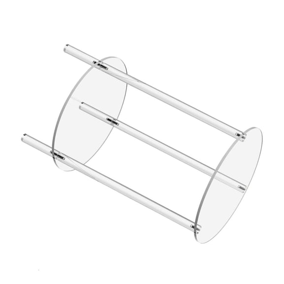 hejhncii Stylish Modern Acrylic End Table with Storage 2 Layers Round Bedsides Furnitures