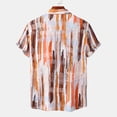 thumbnail image 5 of IROINNID Deals Hawaiian Shirt for Men Buttons Summer Beach Lightweight Print Turndown Short Sleeve Sea Side Blouse,Orange, 5 of 9
