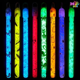 ABC 633 Pcs Glow Sticks Bulk Halloween Birthday Party Concert Pack Gifts Ultra Bright Glow in The Dark 7 Colors Neon Party Supplies Basket Stuffers
