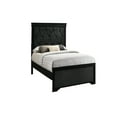 thumbnail image 2 of Twin Size Panel Bed With Black Upholstered Headboard And Stylish Appeal - Modern Bedroom Buttons, 2 of 2