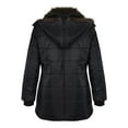 thumbnail image 4 of Gvmfive Women Hooded Faux Fur Long Sleeve Lined Coat Jacket Outwear, 4 of 8