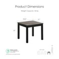 thumbnail image 2 of Bluff Modern Wood 3-Piece Coffee Table Set with 2 End Tables, Gray, 2 of 14