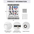 thumbnail image 2 of 4th of July RV Awning Sun Shade Screen 9'X7' Sweet Home Mesh Sunscreen Patriotic Heart Poppy Plaid Awning Shade Screen with Zipper UV Blocker Completed Kits Outdoor Canopy for RV Motorhome Camper, 2 of 7