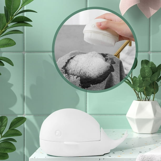 Fiudx Cepillo de Ballena Adorable, Cepillo para Ropa y Zapatos, Herramienta de Limpieza Suave Que No Suelta Pelo, Esencial para Uso Doméstico Duradero, Cuidado de Ropa y Calzado, Limpieza Sin Esfuerz
