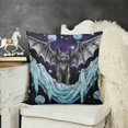 thumbnail image 2 of Goth Bats Stars Crystals Moon Throw Pillow Cover Cushion Decorative Gift Square Pillow Case for Couch Sofa Bed, 2 of 5
