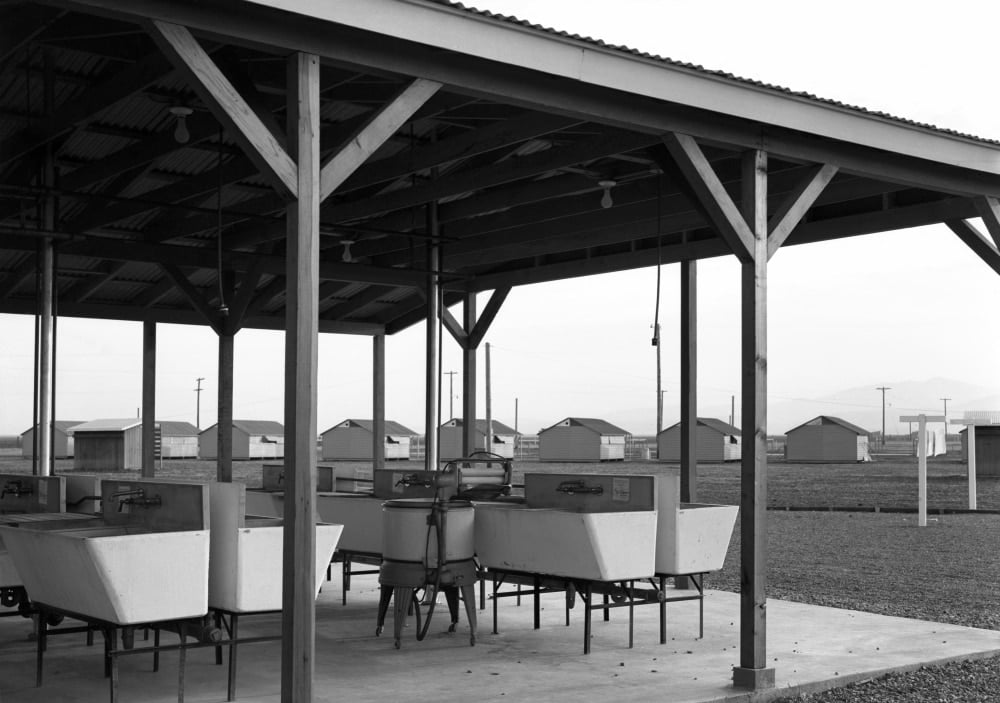 Migrant Camp, 1939. /Na Laundry Unit At The Westley Camp For Migrant