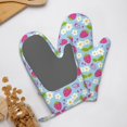 thumbnail image 4 of Hirioo Strawberry And Flowers for Silicone Oven Mitts for BBQ, Baking, Cooking, Set of 2, Heat Resistant 260℃, Non-Slip Kitchen Essentials, 4 of 6