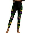 thumbnail image 6 of Oksale Plus Size Yoga Pants for Women Mardi Gras Holiday Leggings Cute Graphic Tights Stretchy High Waisted Jeggings Multicolor S, 6 of 10