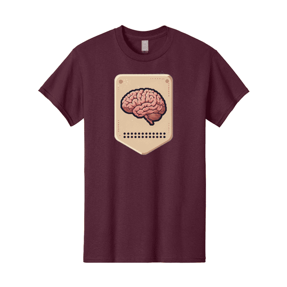 Brain-Icon-1 Mens Graphic Tee, 100% Cotton, Casual Summer Wear BAA209