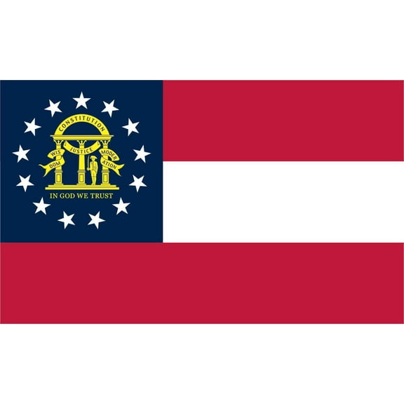 5in x 3in Georgia State Flag Vinyl Bumper magnet  magnetic magnets Car