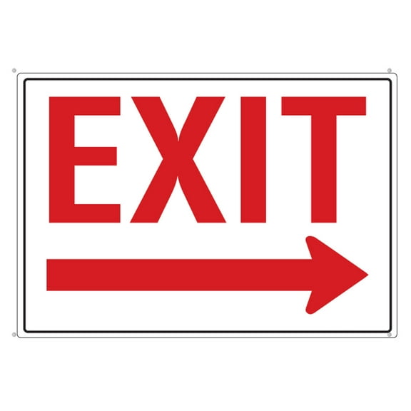 Exit Arrow Right Sign Metal Signs 12X8 Inch Rust Free Aluminum,Uv Ink Printing,Durable/Weatherproof Outdoor For Home