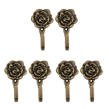 6Pcs Metal Flower Curtain Tie Back Tieback Holders Wall Hooks Decor
