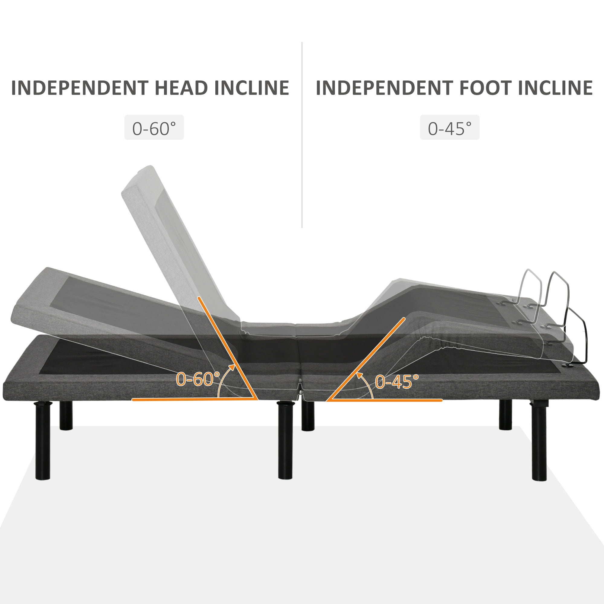 Buy Twin Adjustable Bed Base Reclining Bed Frame w/ Incline
