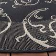 thumbnail image 4 of Safavieh Courtyard Daniel Oriental Indoor/Outdoor Area Rug, Black/Sand, 5'3" x 5'3" Round, 4 of 10