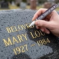 thumbnail image 2 of Stone Repair Paint Pen Strong Coverage For Memorial Inscriptions Lettering Restoration Tool, 2 of 6