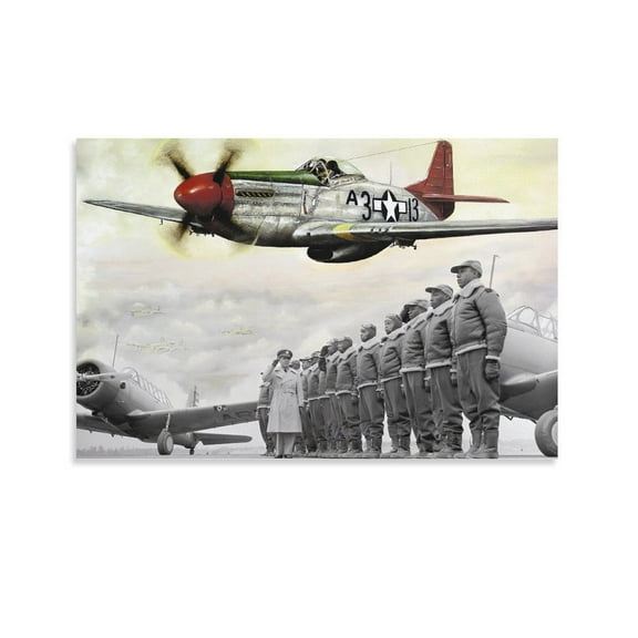 Tuskegee Airmen Poster True American Heroes (6) Artworks Canvas Poster Room Aesthetic Wall Art Prints Home Modern Decor Gifts 24x36inch(60x90cm)