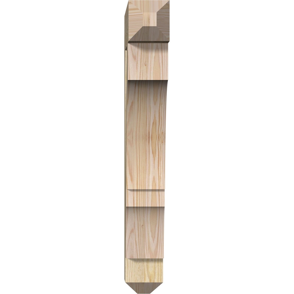 Ekena Millwork 4"W x 18"D x 30"H Balboa Craftsman Rough Sawn Bracket, Douglas Fir