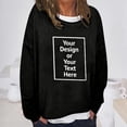 thumbnail image 4 of WEAIXIMIUNG Sweatshirts pour Femmes Col Rond Décontracté Couleur Unie Diy Coupe Ample Pull Confortable et Élégant, 4 of 9