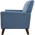thumbnail image 4 of Noble House Mid-Century Modern Armchair,Tufted Waffle Stitch Upholstery,Blue, 4 of 7