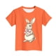 thumbnail image 5 of Blusas y camisas de manga corta con cuello redondo Camiseta estampada de manga corta de Pascua para niños Cuello redondo Manga corta Casual Versátil Para niñas Niños Top de poliéster, 5 of 5
