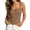 Khaki-tanks, variant on Women's Lace Cami Tank Tops with Bra, Sleeveless Crop Spaghetti Strap Summer Tops, Scoop Neck Slim Fit Summer Padded Undershirts