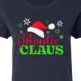 thumbnail image 4 of Inktastic Auntie Claus with Christmas Santa Hat and Snowflakes Women's T-Shirt, 4 of 5