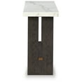 thumbnail image 6 of Signature Design by Ashley Burkhaus Sofa Table, Natural Marble Top, Dark Brown Oak Console for Living Room, 6 of 9